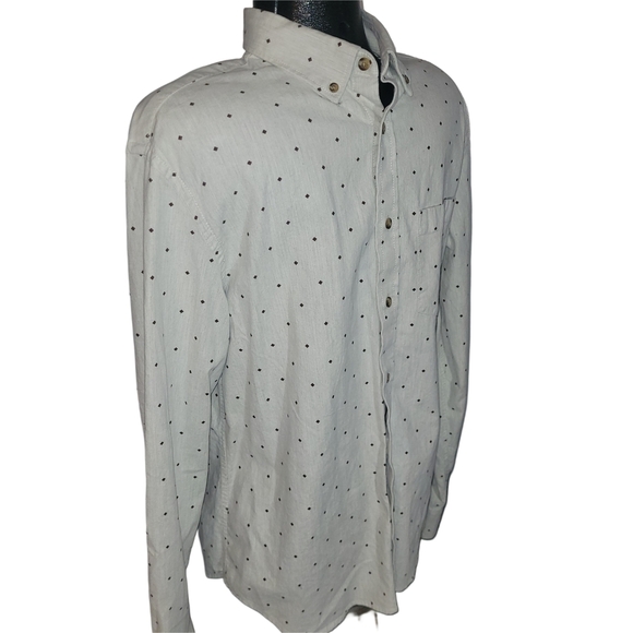 Old Navy Beige Button Up Slim Fit Shirt L - Picture 2 of 4